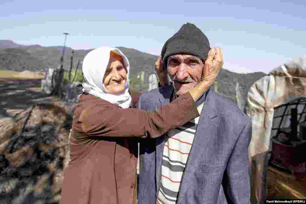 Ninety-year-old Bahman Lamazrur and his wife Qirdanoz Nuspar say they have nothing but their love.