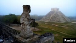 The Mayan temple of Kukulkan, the feathered serpent and Mayan snake deity, is seen at the archaeological site of Chichen Itza, in the southern state of Yucatan, Mexico.