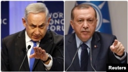 رجب طیب اردوغان (سمت راست) و بنیامین نتانیاهو