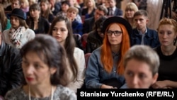 Студенты на торжественном заседании по случаю открытия в Киеве Таврического национального университета им. Вернадского, сентябрь 2018 года