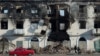 Разрушенное здание в Углегорске. Март 2015 года 
