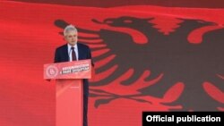 Macedonia - 2020 parliamentary elections - DUI President Ali Ahmeti in the election campaign
