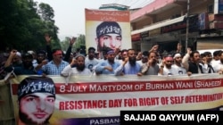 Антииндийская демонстрация в пакистанском Лахоре. Август 2019 года