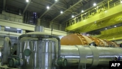 An interior view of the nuclear reactor at Iran's Bushehr nuclear power plant