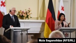 Совместная пресс-конференция президентов Грузии и Германии. Тбилиси, 7 октября 2019 г.
