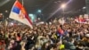 Demonstranti na protestu u centru Beograda 15. marta 2025.