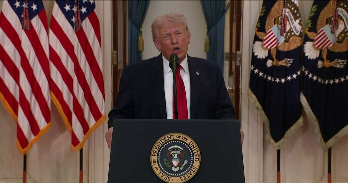 In Speech On Iran War, Trump Says 'Hard Part Is Done'