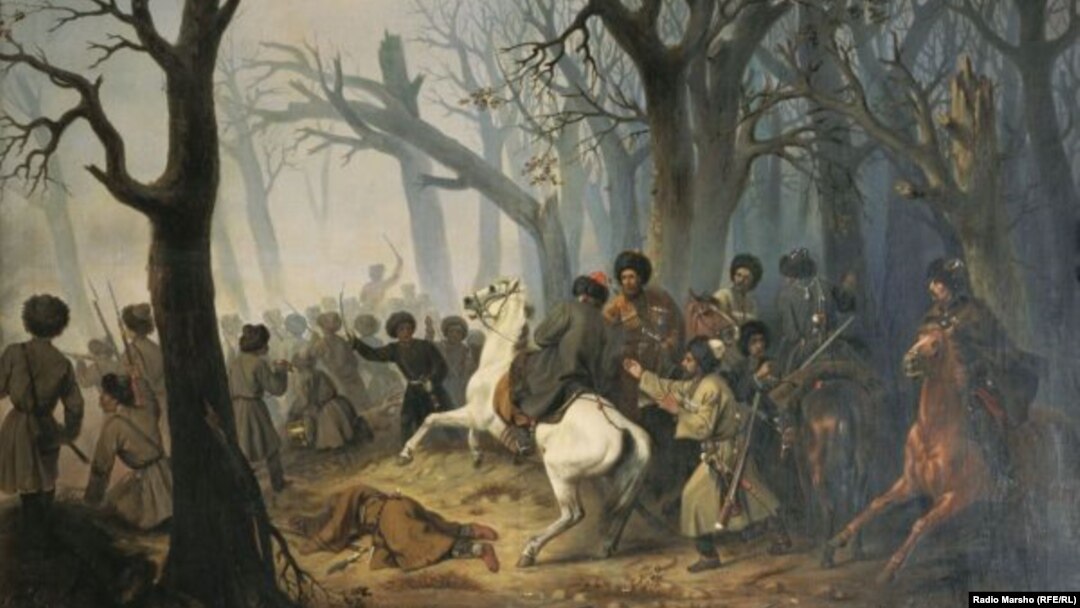 1851,ГIуран-беттан 10-чу дийнахь Гехи-хитIехь инарла Слепцов вер" Сурт диллинарг - Козлов Александр, репродукци.