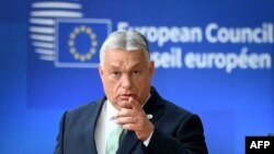 უნგრეთის პრემიერ-მინისტრი ვიქტორ ორბანი ევროკავშირის ლიდერთა სამიტზე. ბრიუსელი, 2025 წლის 26 ივნისი