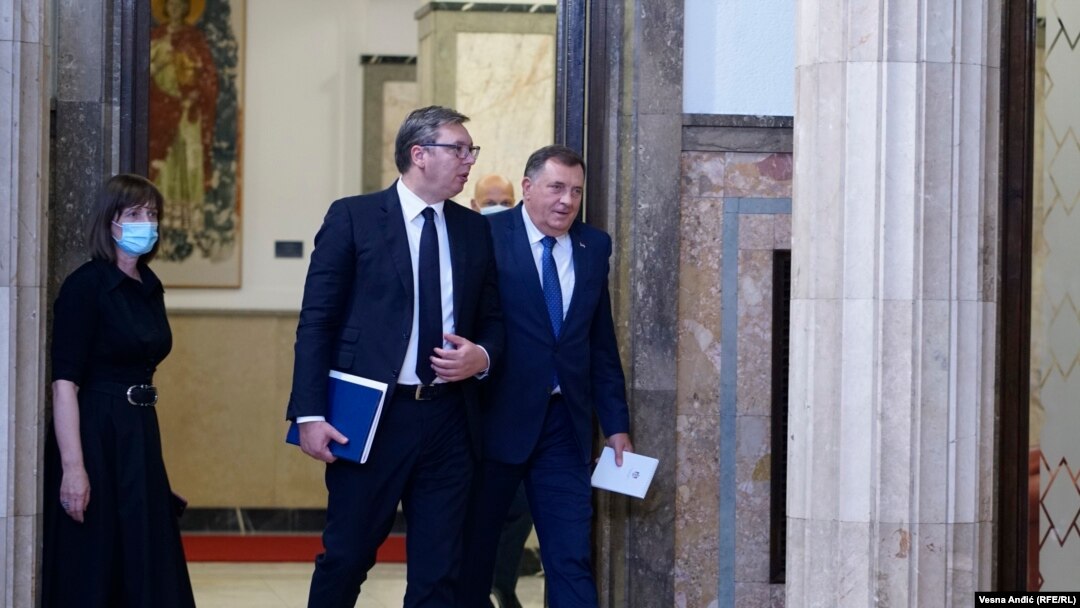  Predsednik Srbije Aleksandar Vučić i član Predsedništva BiH Milorad Dodik, Beograd, 26. avgust 2020. 
