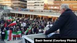 تجمع در حمایت از معترضان ایرانی در استکهلم