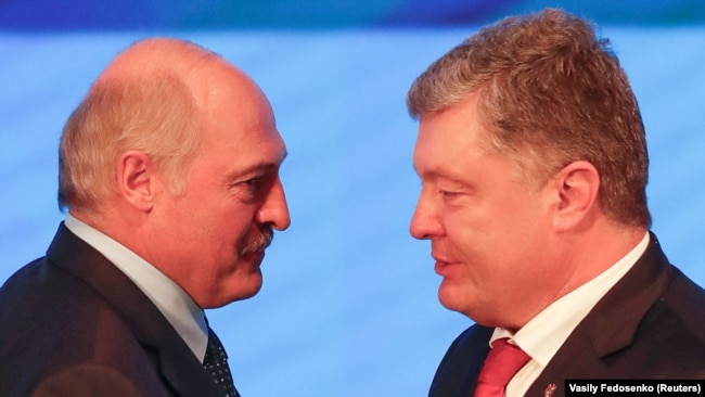 Президенти України і Білорусі під час зустрічі у Гомелі 26 жовтня 2018 року