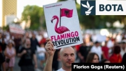 Protesta në Tiranë më 8 qershor 2026. 