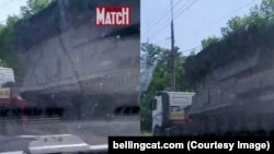 «Бук» на тягаче «Вольво» - одна из первых фотографий, сделанных очевидцами проезда ракетной установки по Донецкой области