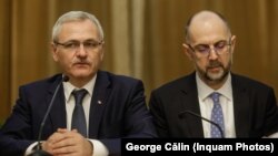 Liviu Dragnea si Kelemen Hunor semneaza protocolul de colaborare între PSD, ALDE și UDMR, 21 decembrie 2016