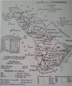 Harta Basarabiei la 1918