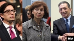 Troje kandidata za predsednika države, sve troje univerzitetski profesori, kampanju su držali na fer nivou (Na fotografiji s leva na desno: Pendarovski, Siljanovska-Davkova i Reka)