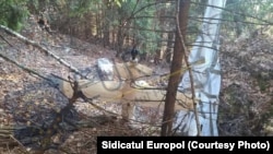 Drona a fost descoperită într-o zonă muntoasă din județul Argeș. Sursa foto: Sindicatul Europol
