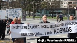 Protest radnika Kosmosa 3. aprila