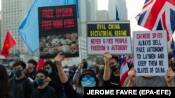 Proteste în Hong Kong pentru susținerea populației uigure 