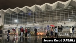 Studenti i građani na jednom od protesta nakon urušavanja nadstrešnice na Železničkoj stanici u Novom Sadu, 1. april 2025.