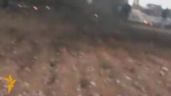 Amateur Video Shows Downed Fighter Jet In Syria