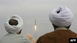 An Iranian Shahab-3 missile test near Qom (file photo)
