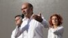 Armenia - Edmon Marukian, the leader of the Bright Armenia Party, speaks at an election campaign meeting in Yerevan, June 18, 2021.