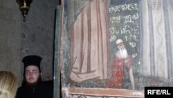 შოთა რუსთაველის ფრესკა იერუსალიმის ჯვრის მონასტერში