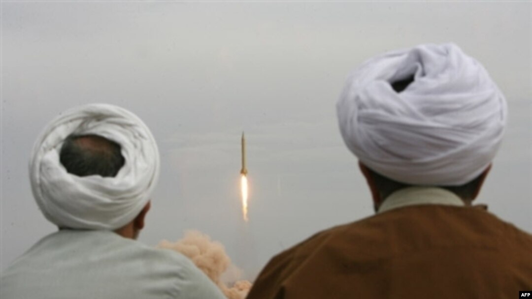 An Iranian Shahab-3 missile test near Qom (file photo)