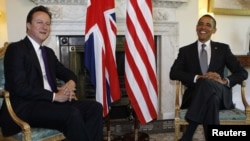 Британский премьер Дэвид Кэмерон и президент США Барак Обама 