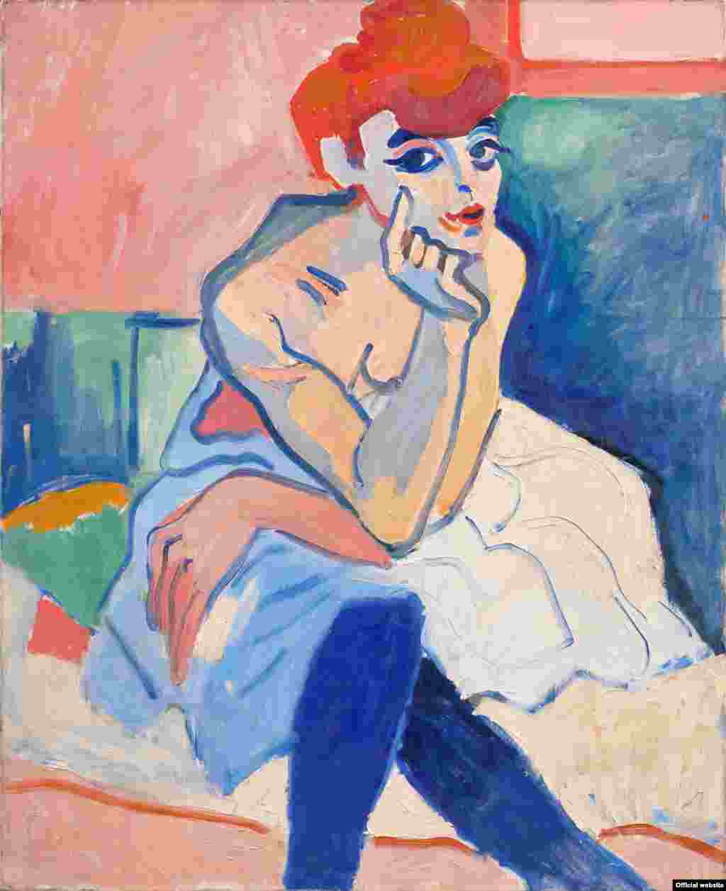 André Derain, Femeie în cămașă sau Dansatoare, 1906 (Copenhaga).