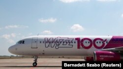 Airbus A321 стал сотым самолётом в парке компании Wizz Air. Архивное фото, Будапешт, 4 июня 2018 года