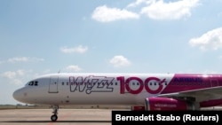 Airbus A321 стал сотым самолётом в парке компании Wizz Air. Архивное фото, Будапешт, 4 июня 2018 года