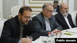 Armenia - Ali Akbar Ahmadian (right), secretary of Iran’s National Security Council, at a meeting with Armenian Prime Minister Nikol Pashinian, January 9, 2025.