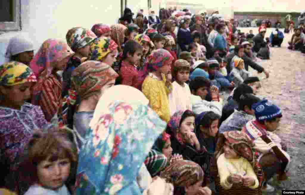 Tajik refugees in Afghanistan. During the five-year civil war, one-tenth of the Tajik population fled their country.