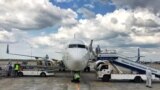 Kyrgyzstan, plane, On May 3, Manas International Airport met a charter flight Dubai-Bishkek airline "Fly Dubai".