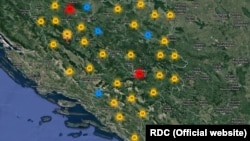 Mapa "Bosanskog atlasa ratnih zločina 1992.-1995."