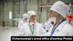 Сьвятлана Ціханоўская на Чарнобыльскай АЭС