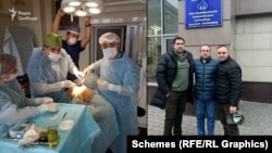 Кузнецов и Крячко в операционной и возле ДОКТМО