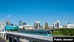 Astana LRT жүйесінің іске қосылған сәті. 16 мамыр 2026 жыл. Ақорда таратқан сурет.