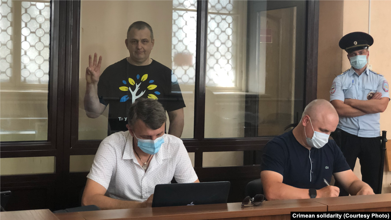 Владислав Єсипенко у підконтрольному Росії Сімферопольському районному суді, липень 2021 року