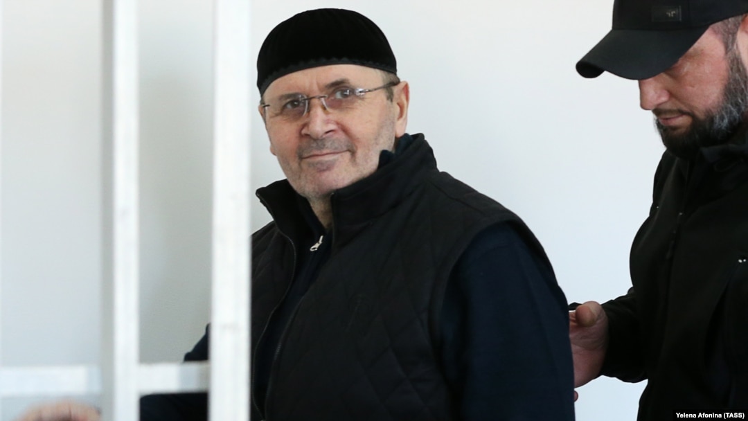Oyub Titiyev attends a court hearing in Grozny on March 6.