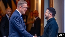 Володимир Зеленський (праворуч) і Крістен Міхал під час зустрічі в червні 2026 року
