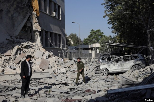 Последствия израильского авиаудара. Дамаск, 16 июля 2025 года