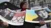 Акция "Освободите Савченко" возле посольства России в Киеве. 22 марта 