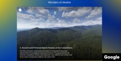 Гори Карпати в Україні на сайті Ukraine is Here, Google Art and Culture