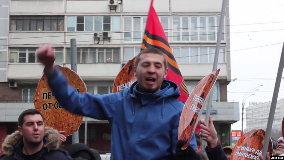 Активисты так называемого антимайдана в Москве