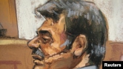 Manssor Arbabsiar in a sketch during an appearance in a New York courtroom