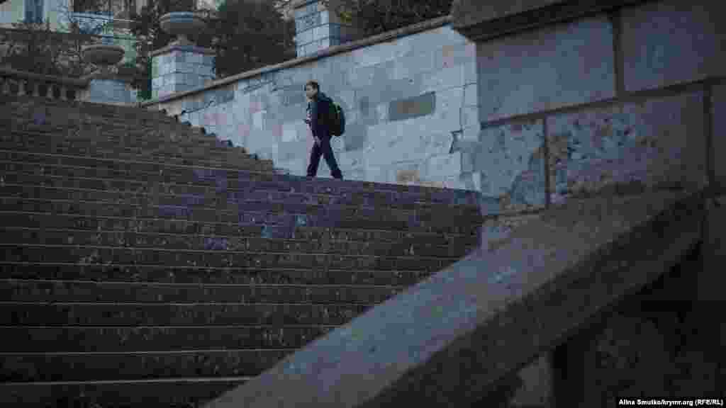 Митридатская лестница в Керчи, 23 октября 2016 года